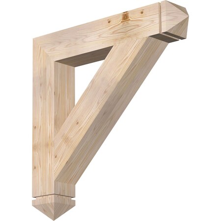 Traditional Arts & Crafts Smooth Bracket, Douglas Fir, 5 1/2W X 34D X 34H